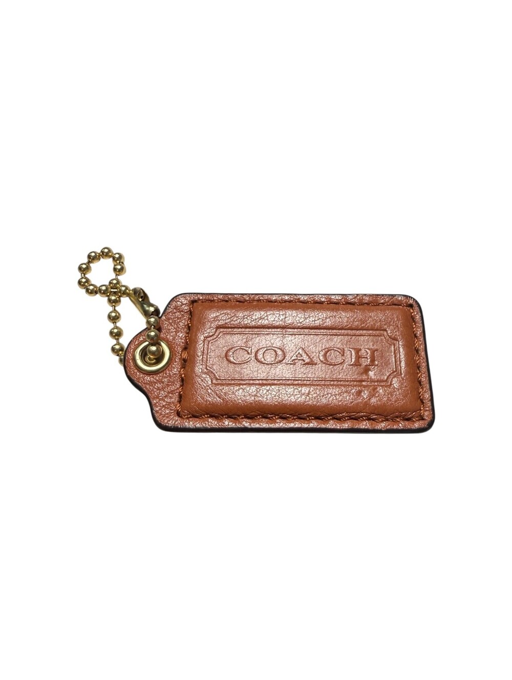 Coach Leather Hangtag - Mahogany (2.5")